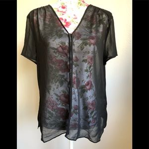 Chelsea 28 sheer black blouse